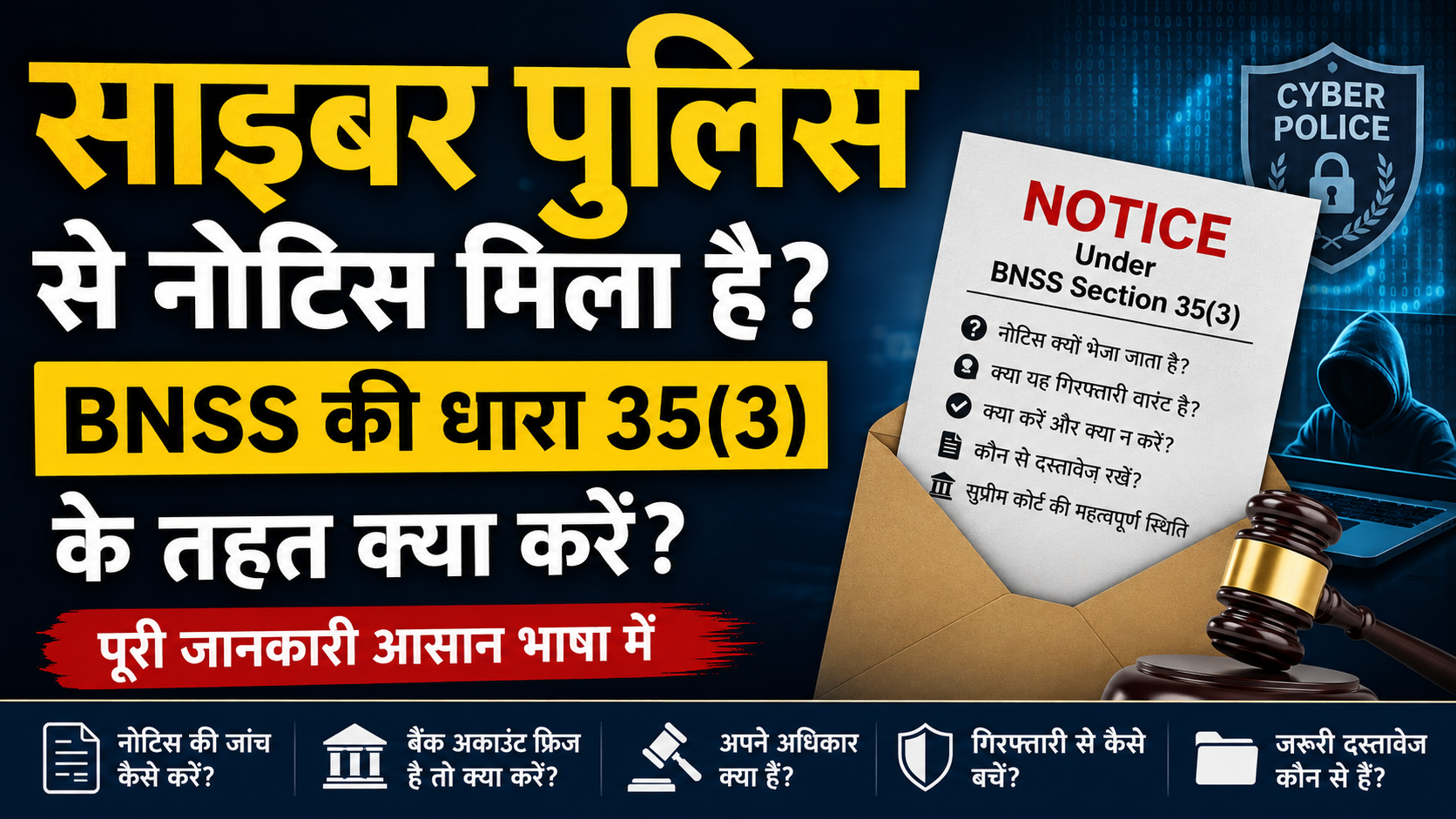 Received a Notice from Cyber Police | 35(3) | 41A | 94 | 179 ?